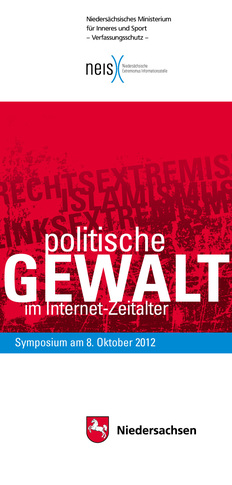 Titelbild zum Symposium Politische Gewalt im Internet-Zeitalter