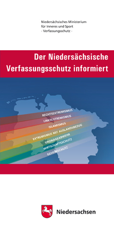 Titelbild Flyer "Der Niedersächsische Verfassungsschutz informiert"