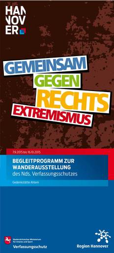 Titelbild des Flyers zur Wanderausstellung in Ahlem