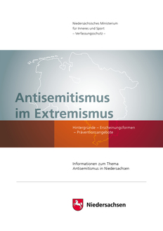 Titelbild der Broschüre "Antisemitismus im Extremismus"