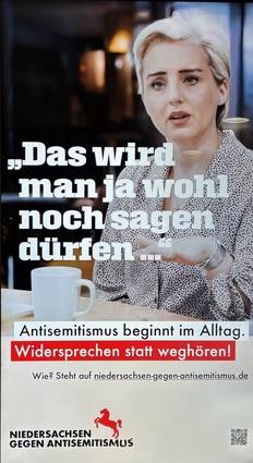 Kampagnenplakat "Niedersachsen gegen Antisemitismus"