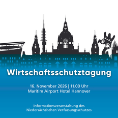 Titel des Einladungsflyers für die Wirtschaftsschutztagung 2026