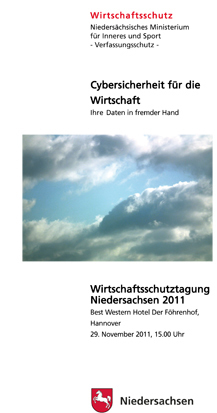 Coverbild zur Wirtschaftsschutztagung 2011