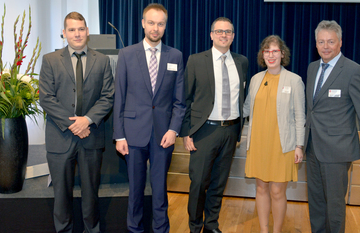 Paul Dattke, Christian Pfennig, Michael Kaspar, Lisa Gellert (Moderatorin der Veranstaltung), Bernhard Witthaut