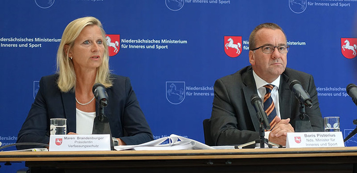 Verfassungsschutzpräsidentin Maren Brandenburger, Innenminister Boris Pistorius