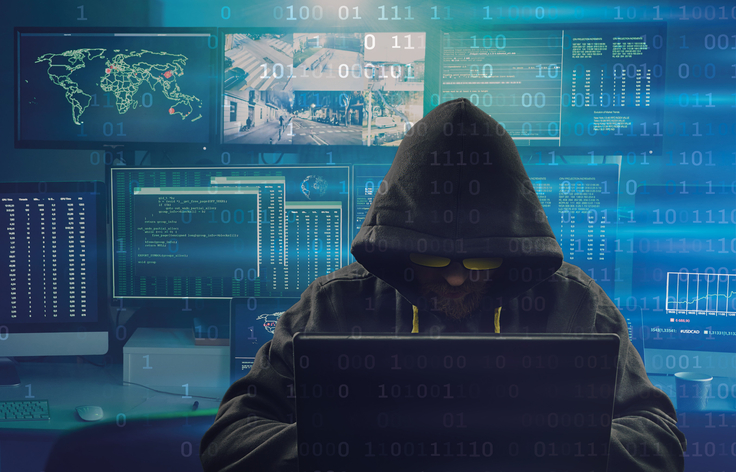 Collage Symbolbild Hackerangriff