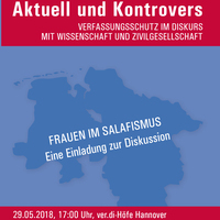 Flyertitel "Aktuell & Kontrovers: Frauen im Salafismus"