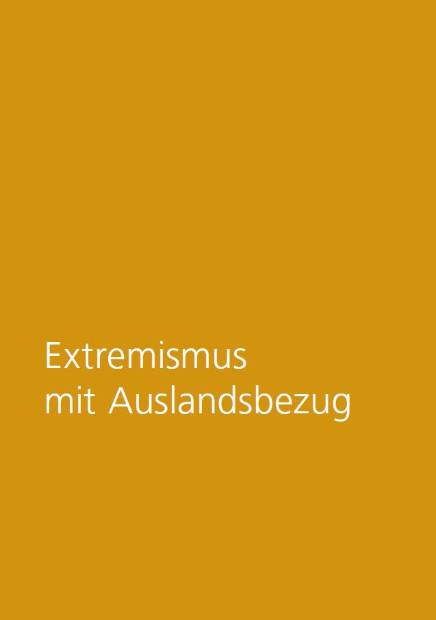 Extremismus mit Auslandsbezug